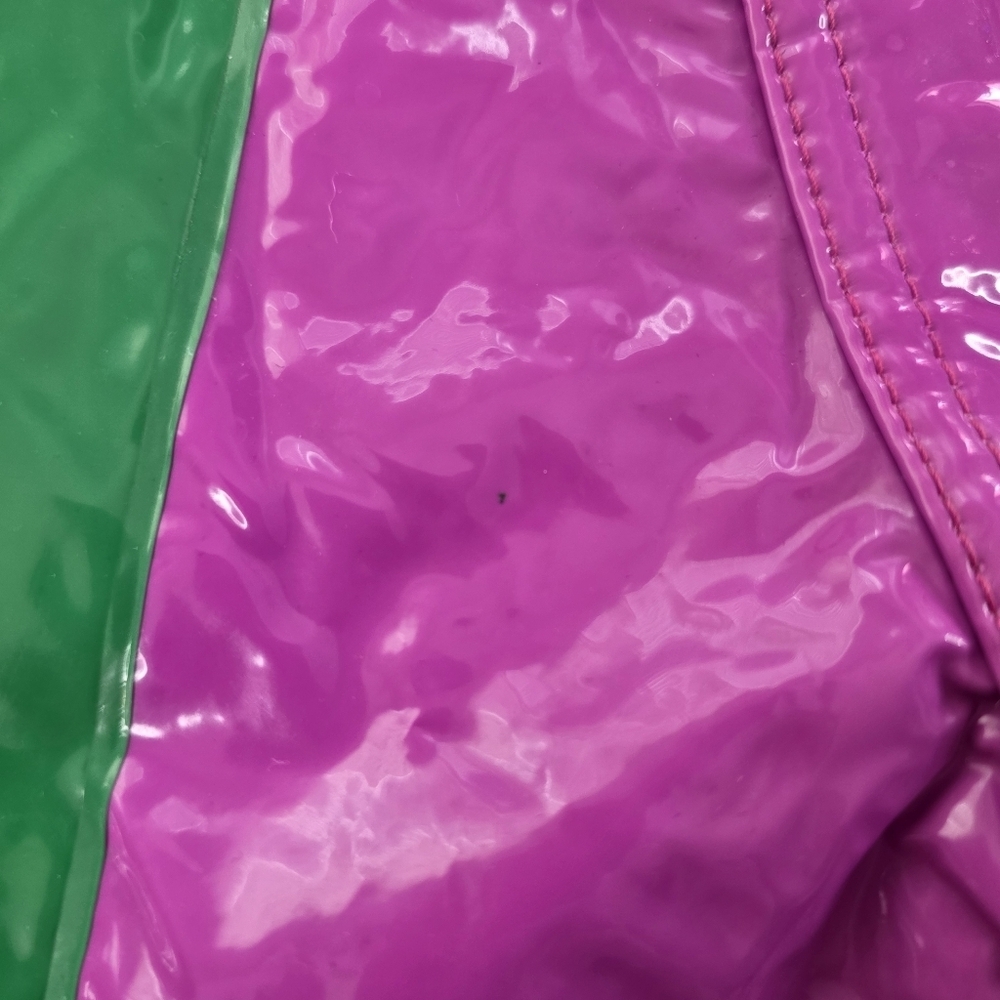 Vintage 90s Barney Dinosaur Kids Raincoat Hooded Purple PVC Jacket Costume - Picture 3 of 16
